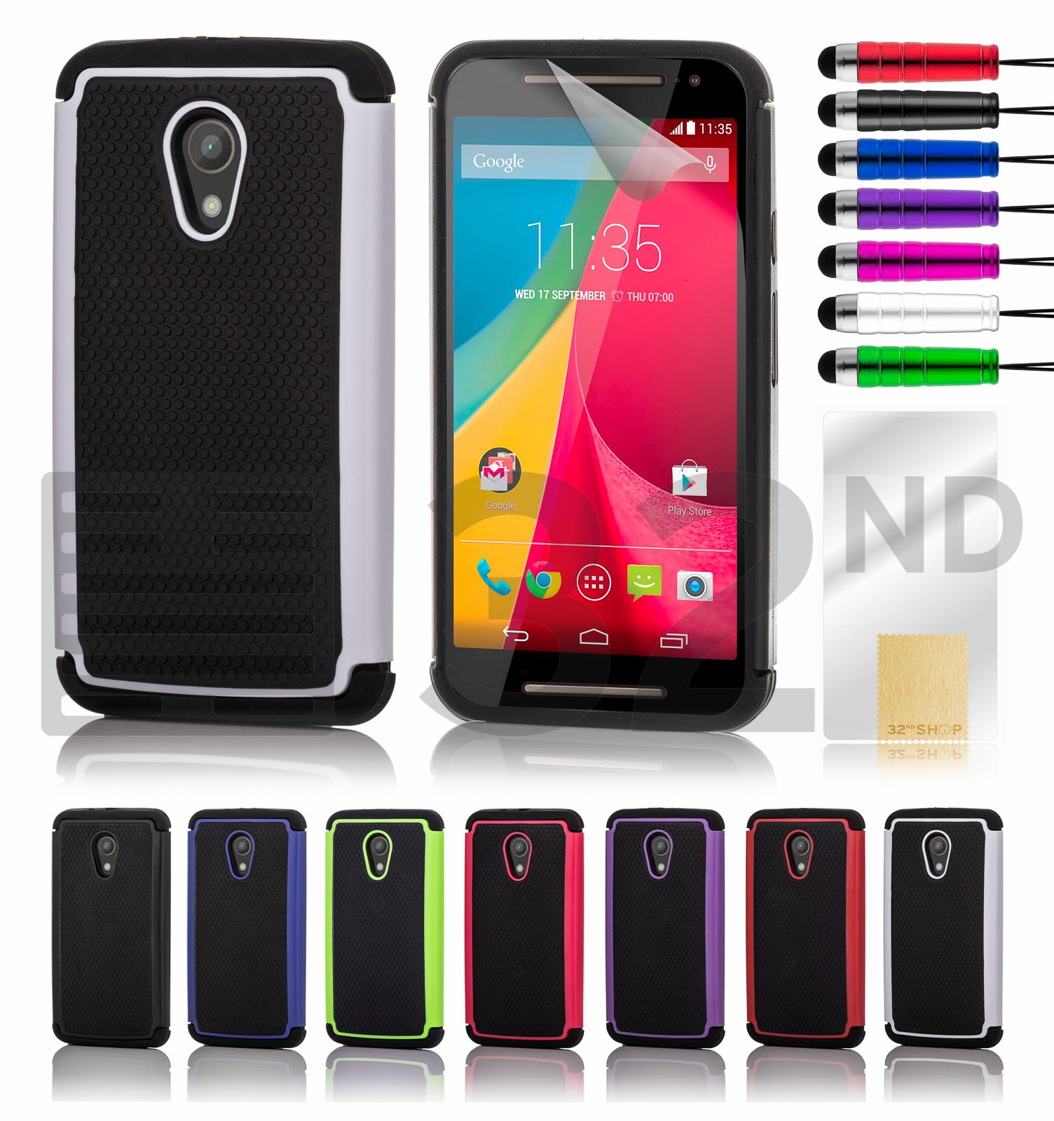 32nd Heavy Duty Dual Layer Shockproof Protective Case Cover For