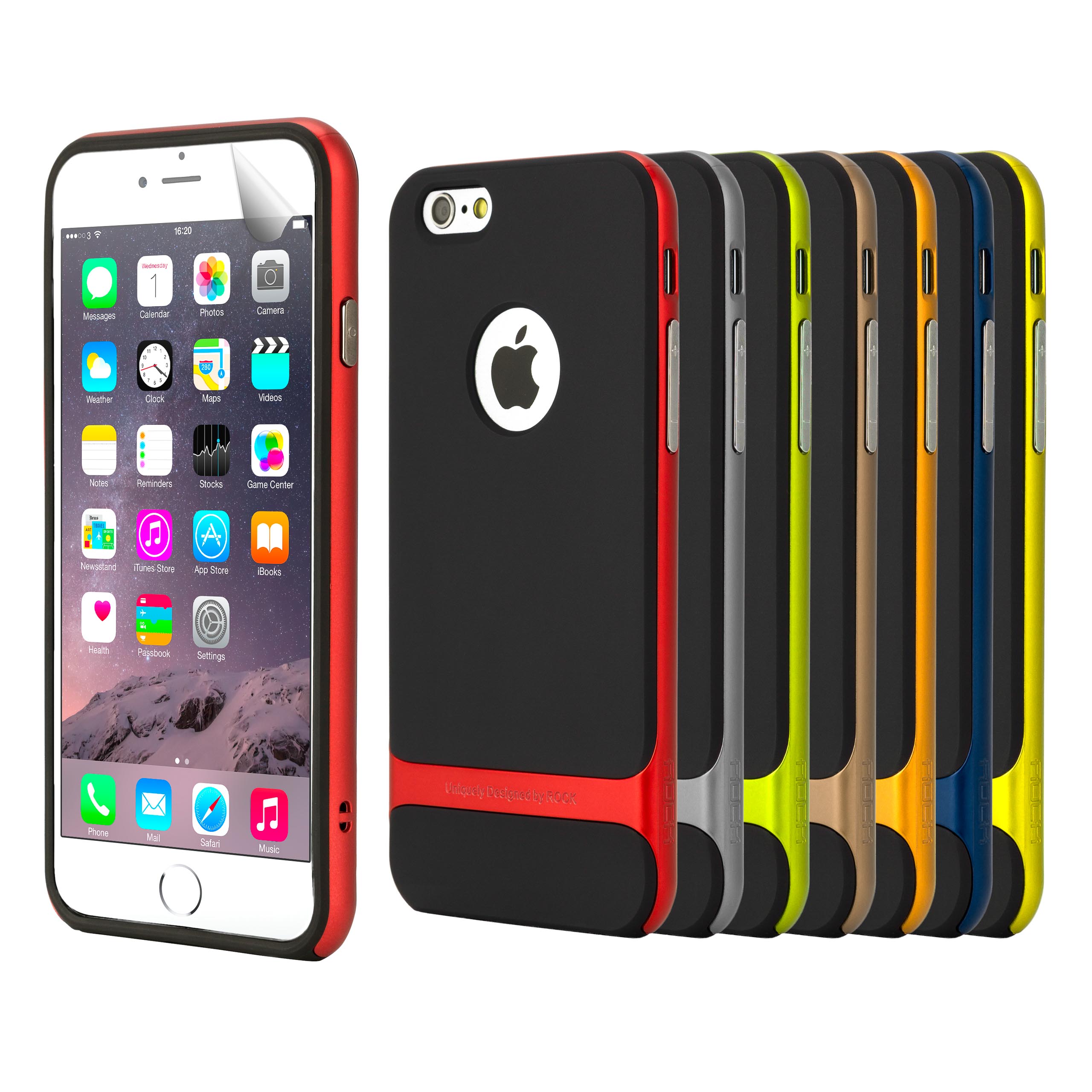 NEW Genuine ROCK Bullet Proof Case for Apple iPhone 6 (4.7) + Screen ...